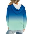 thumbnail image 3 of AnuirheiH Pullover Sweatshirts for Women,Tie Dye Print Womens Pullover Hoodie Long Sleeve Drawstring Tops Loose Casual Sweatshirt for Women(S）, 3 of 7