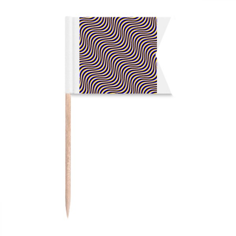 Illusion Line Repeating Curve Toothpick Flags Labeling Marking for