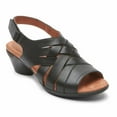 thumbnail image 1 of Cobb Hill LAUREL WOV SANDAL BLACK LTHR SANDAL, 1 of 4