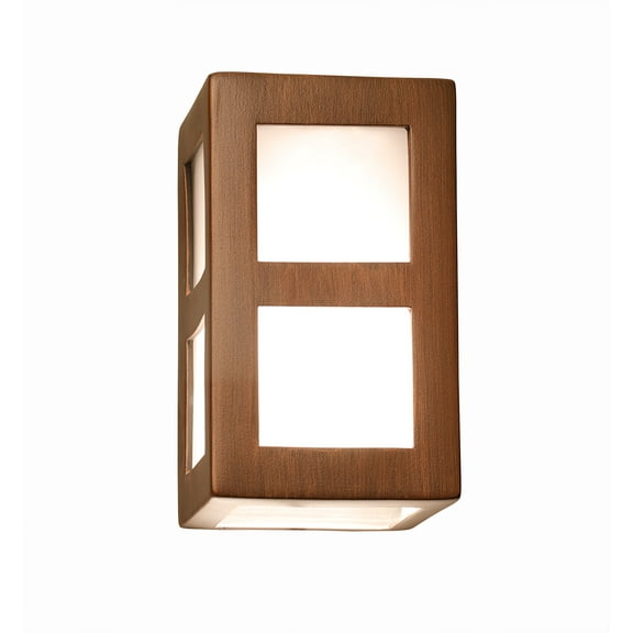 Luxury Lighting, Varien Bay 9.5" High Ceramic Outdoor Wall Mount, Rubbed Copper Finish, Electric, 120VAC, LED Bulb Included