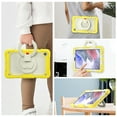 thumbnail image 5 of Samsung Galaxy Tab A7 Lite Case 8.7 Inch 2021,Rugged Protective Case with Tempered Glass Film 360° Rotatable Kickstand Handle Kid Proof Case for Galaxy Tab A7 Lite 8.7" SM-T220 T225 T227,Yellow, 5 of 11