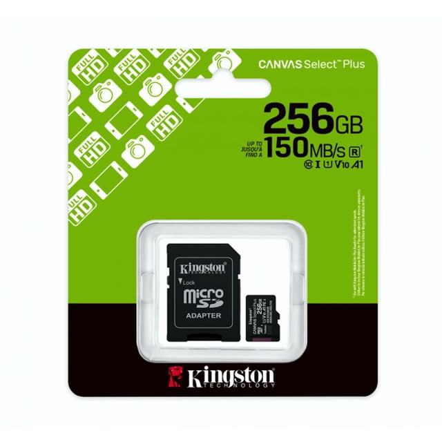 Kingston MicroSD 256GB UHS-I Clase 10 Almacenamiento Rápido y Confiable
