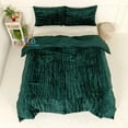 thumbnail image 2 of DecorAvenue Ultra-Luxe Crushed Velvet Cushion Covers Set of 2 No Filler Included Size 20 x 20 Inches Dark Green Color, 2 of 6