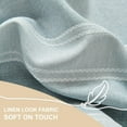 thumbnail image 3 of shiyou-Boho Kitchen Curtains 36 Inch Length Striped Linen Cafe Curtains Short Curtains for Small Bathroom Window Farmhouse Light Filtering Rod Pocket Tier Curtains Set of 2, Gray, 3 of 4