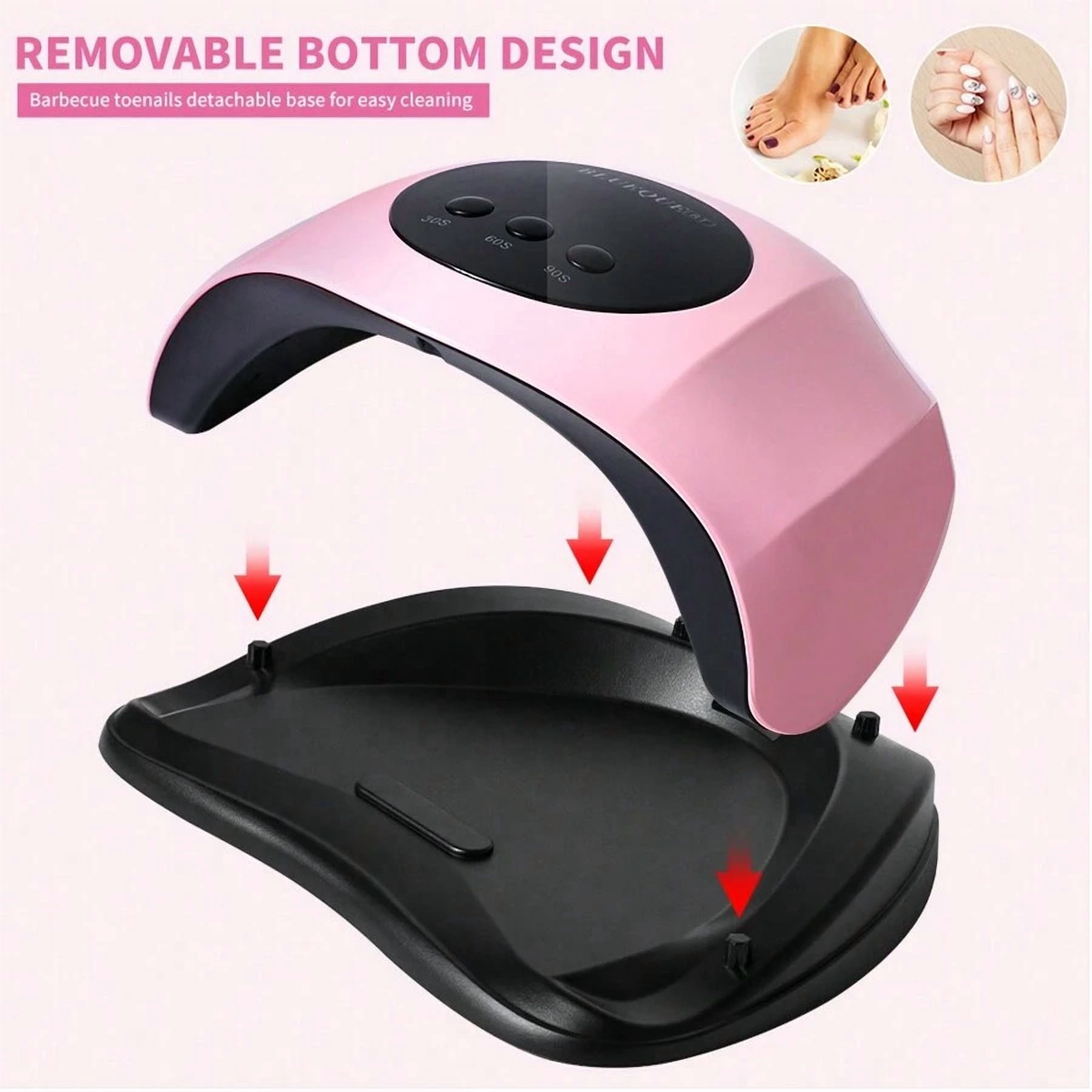 UV LED Nail Lamp, Faster Nail Dryer For Gel Polish ,Professional Gel UV Light For Nails With 3 Timers & Auto Sensor, Gel Polish Light Nail Curing Lamp With LCD Screen For Salon And Home