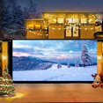 thumbnail image 4 of 8X7 ft Winter Snow Forest Garage Door Decoration Background Christmas Xmas Covered Pine Tree Backdrops Wonderland Scene Mountain Wallpaper Kids Photo Photography Booth Decor Banner Cover, 4 of 5
