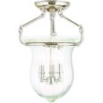 thumbnail image 2 of Livex Lighting 50943-35 Americana Three Light Ceiling Mount from Andover Collection in Polished Nickel Finish, 2 of 2