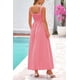 thumbnail image 2 of Vestido PRETTYGARDEN Maxi Rojo a Cuadros con Escote Cuadrado XL, 2 of 8