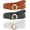 Black & Brown & White-35, variant on NPET 2/3 Pack Women Leather Belts for Jeans Dresses Fashion Vintage Waist Belt for Women with Gold Buckle (Brown Black White)