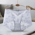 thumbnail image 2 of Bragas de encaje Mujeres Sexy Calzoncillos sin costuras huecos Cintura media Levantamiento de cadera Ropa interior transpirable, Gris plateado, L Kearding AP001201-13B, 2 of 7
