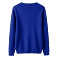 thumbnail image 5 of Trgacdwlo Cardigan for Women Lightweight V Neck Button Down Long Sleeve Sweater Tops for Women Fall Open Front Knit Outwear Coats Blue M, 5 of 6