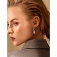 thumbnail image 3 of Pendientes colgantes Huggie PROSTEEL de Acero Inoxidable para mujeres y niñas con diamante Cristal, 3 of 8