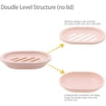 thumbnail image 2 of CoreLiving Soap Dish with Drainer and Double Compartment, Plastic Shower Soap Holder Container for Bathroom and Bathtub, 2-Pack Pinkn, 2 of 7