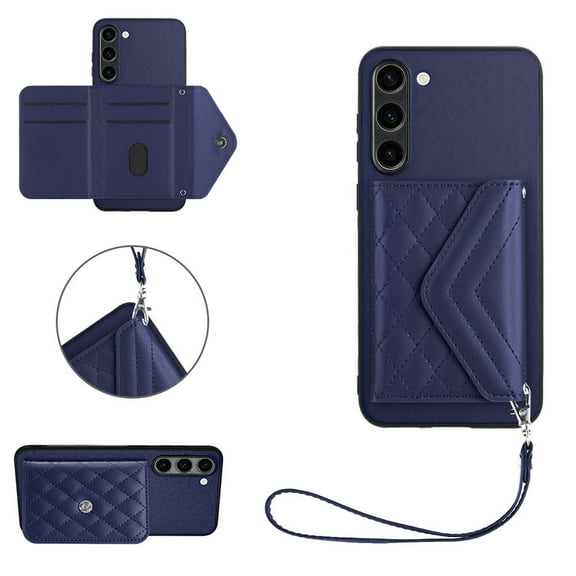 for Samsung Galaxy S23 Plus Wallet Case with Card Holder, Elegant Durable PU Leather Protective Magnetic Closure Flip Phone Cover Kickstand RFID Blocking for Women Girls for Galaxy S23 Plus, Blue