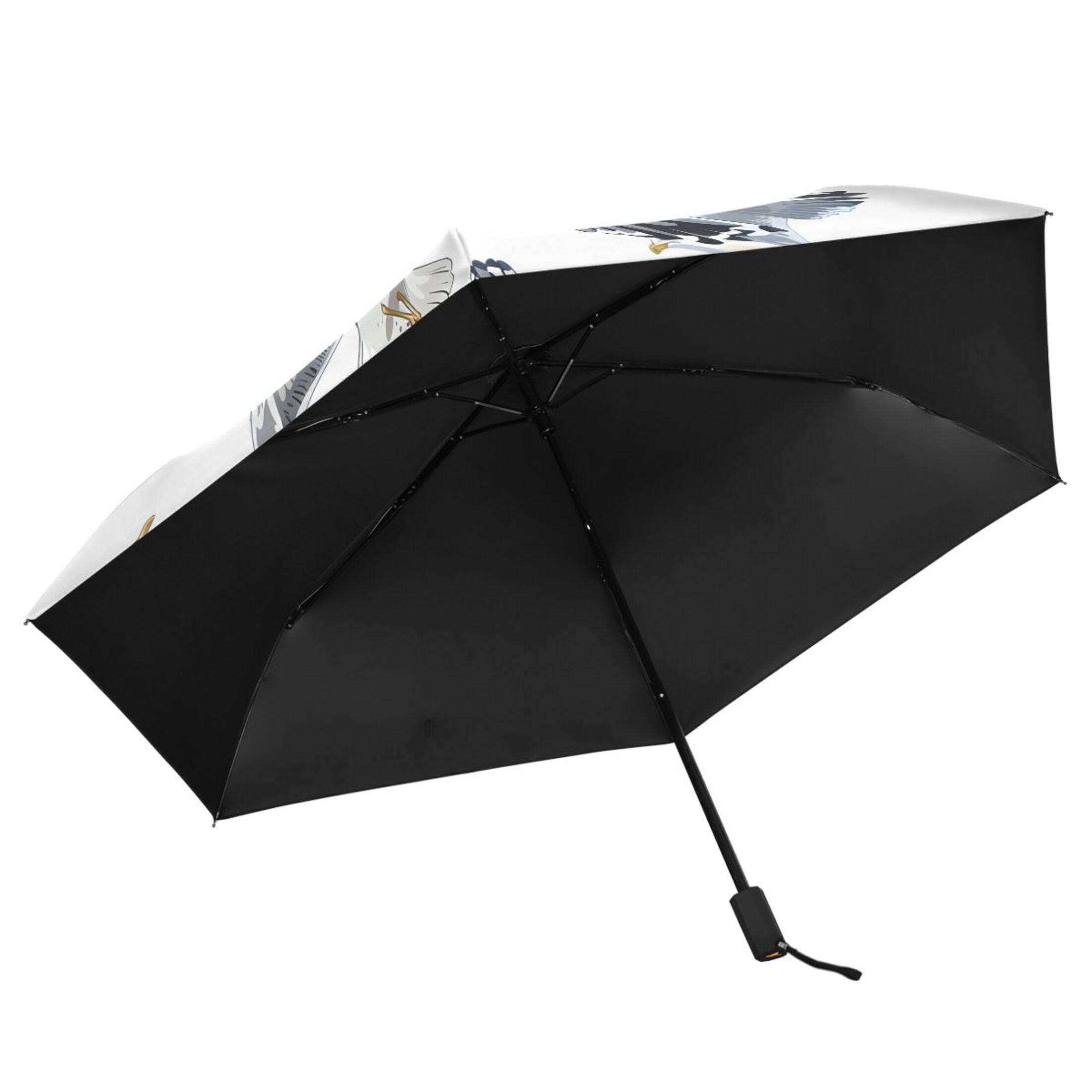 Compact Sun Umbrella Windproof Travel Umbrellas for Rain Strong Portable UV Protection Seagulls Flying