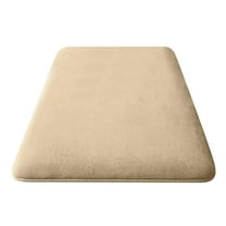 Hgallory Polyester Water Absorbing Floor Mats for Bedroom Living Room, Non-Slip Floor Rugs for Entrance Sofa side, Home Decor Solid Color Ultra Soft Doormat, 24"x35", 1 Pack, Beige, Rectangle