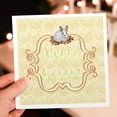 thumbnail image 7 of 3drose, Calico Bunny Rabbit on Happy Easter Banner, Yellow and Coral, 6 Greeting Cards with Envelopes, 7 of 7