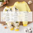 thumbnail image 3 of Ulanda Newborn Baby Girl Clothes Fall Winter Outfits Infant Jumpsuit Letter Print Romper Coming Home Outfit 2Pcs Set (Yellow, 6-9 Months), 3 of 8