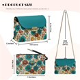 thumbnail image 7 of Pzuqiu Flower Print Crossbody Leather Bags for Women Minimalist Lightness Leather Quilted Shoulder Bag with Chain Strap Functional Fashion Casual Gifts for Women, 7 of 7