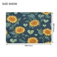 thumbnail image 4 of IAUYY 24x16 Inch Bath Mat Thick Soft Plush Shower Mat TPR Backing Material Non Slip Bath Mats for Bathroom for Tub Shower Hotel Sunflowers with Heart-shaped Leaves, 4 of 9