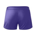 thumbnail image 6 of Women's Swim Shorts High Waisted Bathing Suit Bottoms Swimwear Boyshort Swimming Swimsuit Board Shorts Z04 Dark Purple XXXL, 6 of 7