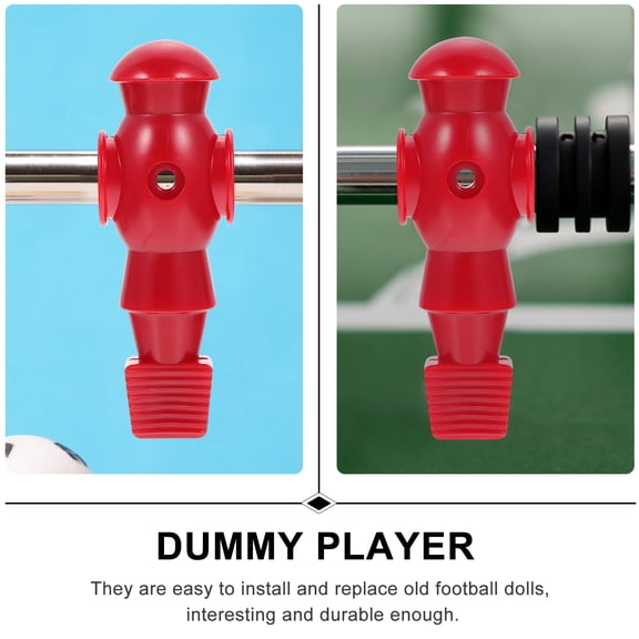 HOOWIFFY Red Resin Foosball Men Figures Replacement for Table Soccer Game Accessories with Unique Design and Easy Installation