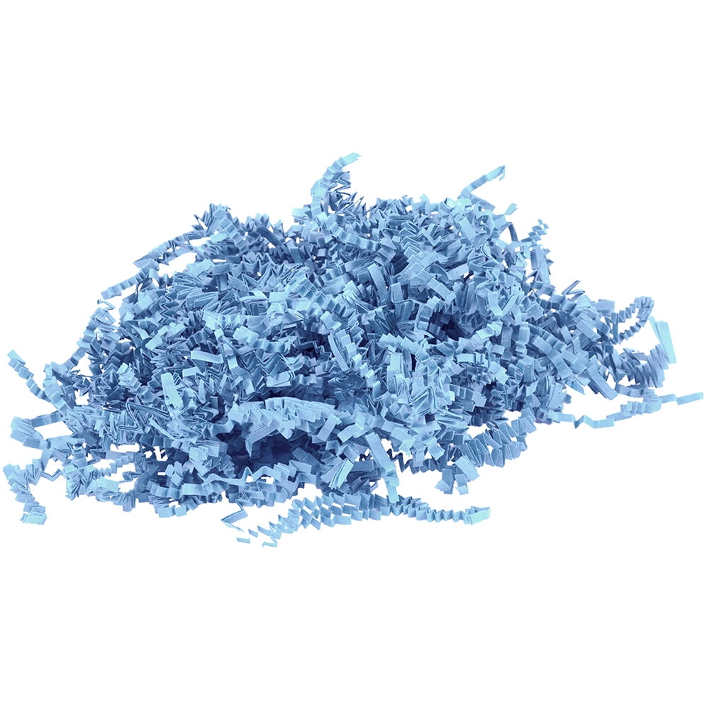 JAM Crinkle Cut Shred Tissue Paper, 2 oz, 1/Pack, Baby Blue