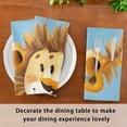 thumbnail image 6 of Napkin Satin Napkin 20*20Inchx1 Kitchen Towel Dinner Plate Towel Decorative Towel Napkin Tea Towel Suitable For Kitchen Table Cute Smiling Yellow Lion, 6 of 8