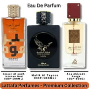 Lattafa Perfumes Ana Abiyedh Rouge EDP - 60ML (2.0 oz), Ameer Al Oudh - Intense Oud & Malik Al Tayoor EDP 100ML (34oz) PREMIUM COLLECTION