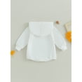 thumbnail image 4 of Baby Romper, 3 6 12 18M Long Sleeve Hooded Solid Fall Casual Bodysuit Clothes for Girls Boys, 4 of 9