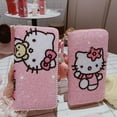 thumbnail image 3 of Sanrio Hello Kitty Wallet Girls Cartoon Kt Cat Bling Diamond Personality Money Folder Bag Lovely Bright Women Pu Handbag Gifts, 3 of 19