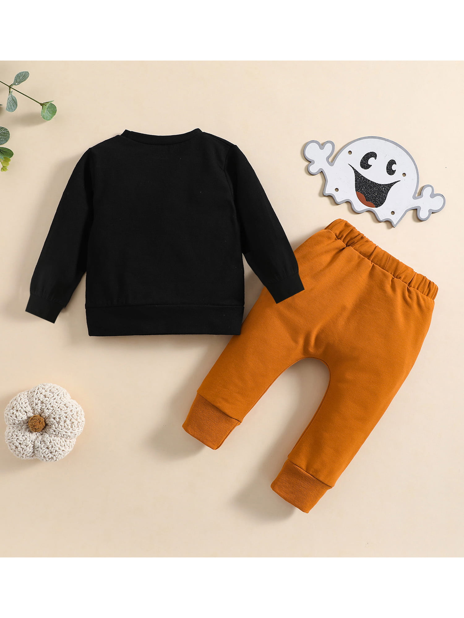 Peyakidsaa Toddler Baby Boy Halloween Outfits Sweatshirt Pullover Long Sleeve  Shirt Pants 