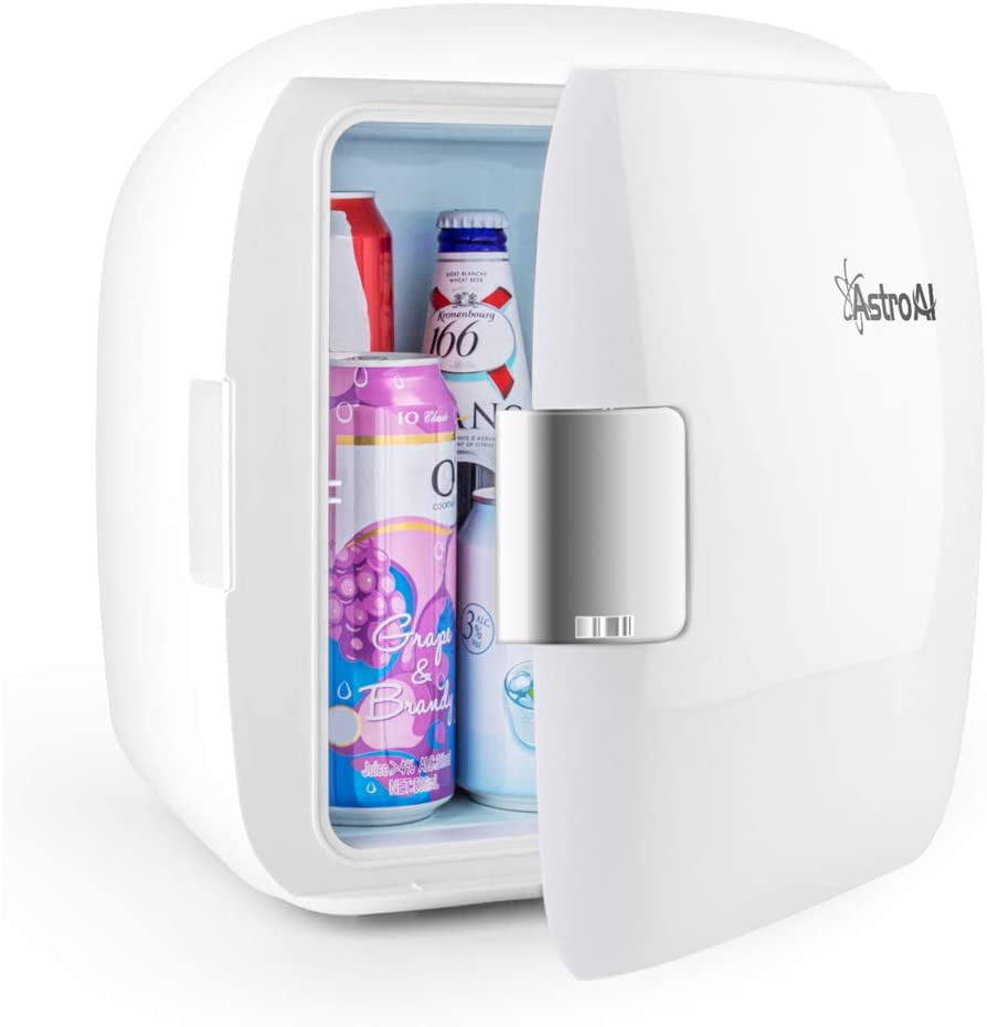 Astroai 9 Liter 12 Can Cooler Warmer Mini Fridge White Walmart Com Walmart Com