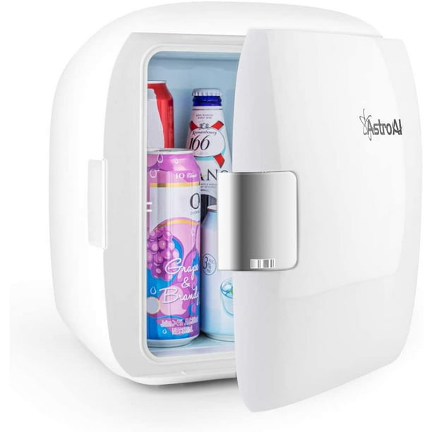 Astroai 9 Liter 12 Can Cooler Warmer Mini Fridge White Walmart Com Walmart Com