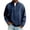 Dark Blue, variant on Men's Vintage Washed Pullover Sweatshirt Quarter Zip Mock Neck Long Sleeve Casual Top with Half Zip Collar Kangaroo Pocket Ribbed Hem Acid Wash Cotton Streetwear Fall Wear Basic Layer Army Green L