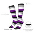 thumbnail image 5 of Women's Knee High Socks Asexuality Pride Flag Outdoor Casual Tube Socks, 5 of 7