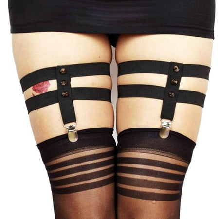 

Lingerie For Women Spiked Studded Leg Garter Harness