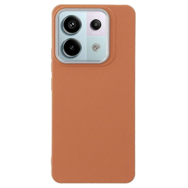 For Xiaomi Redmi Note 13 Pro 5G Poco X6 5G Case Leather Textured TPU Shockproof Phone Cover - Grey