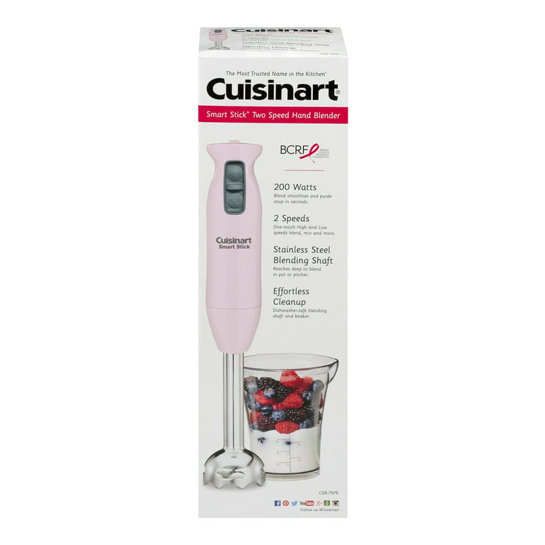 Cuisinart CSB-75PK Smart Stick 2-Speed Immersion Hand Blender, Pink - Bed  Bath & Beyond - 22321881