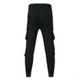 thumbnail image 4 of Men's Relaxed Fit Cargo Pants With Stretch Cargo Pant With Stretch Solid Black M, 4 of 5
