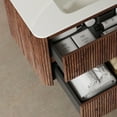 thumbnail image 2 of 30" Bathroom Vanity with Sink, Modern Wall-Mounted Floating Plywood Bathroom Storage Cabinet with 2 Drawers, White Ceramic Basin with Sink Hole Cover and Drain, 2 of 5