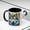 Black, variant on Psychedelic Style Alaskan Malamute Coffee Mug, 11oz, 15oz, two-toned