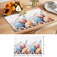 thumbnail image 6 of Easter Eggs Placemats Set of 2, Watercolor Red Orange Blue Eggs Spring Purple Blue Floral Leaf Non-Slip Place Mats Washable Table Mats for Kitchen Dining Table Decorations Indoor/Outdoor, 6 of 9