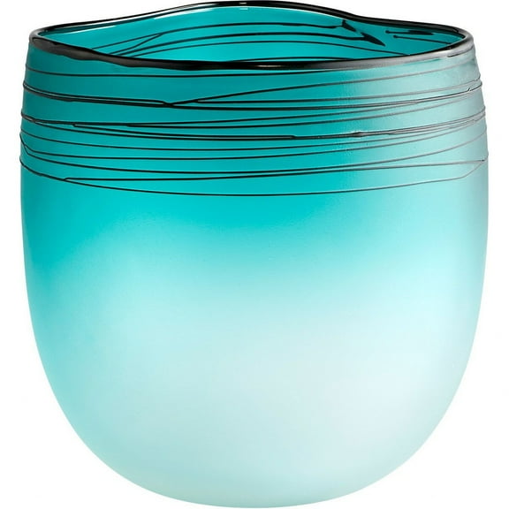Cyan lighting - Kapalua - Vase-9.25 Inches Tall and 8.75 Inches Wide - Cyan