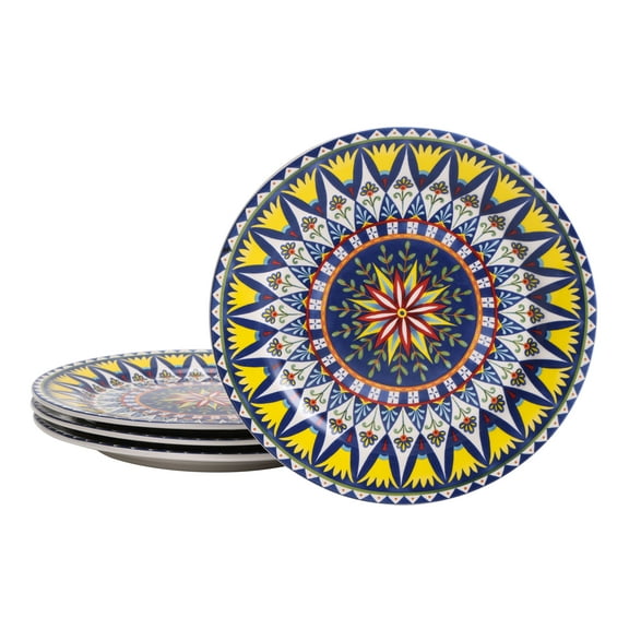 Bico Morocco 11 inch Dinner Plates, Set of 4, for Pasta, Salad, Maincourse, Microwave & Dishwasher Safe