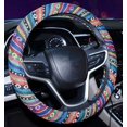 thumbnail image 2 of Funda para volante de coche de lino rugoso, estilo vintage, moderna y única., 2 of 4
