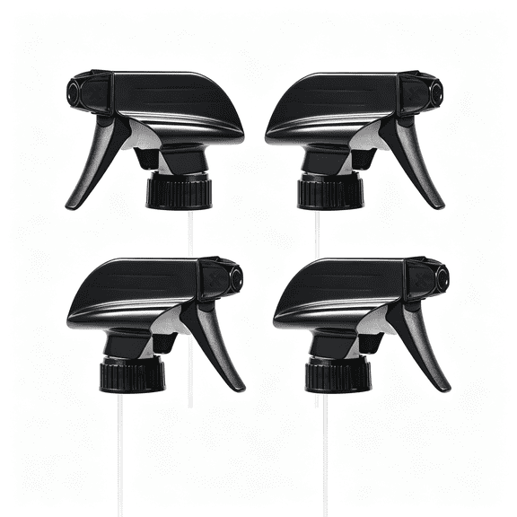 ACDANC 4 Pack Trigger Sprayers Replacement Spray Nozzles with Mist Stream Sprayer for 8Oz/16Oz Glass Spray Bottles,Quality Spray Nozzles for Home,Kitchen,Garden and Office,Cleaning Solutions
