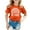 Orange, variant on Utlike Girls T-Shirt Fashion Casual Breathable Printed Round Neck T Shirt Size 2 Years-3 Years Black