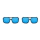thumbnail image 4 of Jumpingount Gafas ópticas Gafas con borde negro Accesorios de ropa de moda Estilo para protección de ojos Negro con borde azul Type2 NO2, 4 of 6