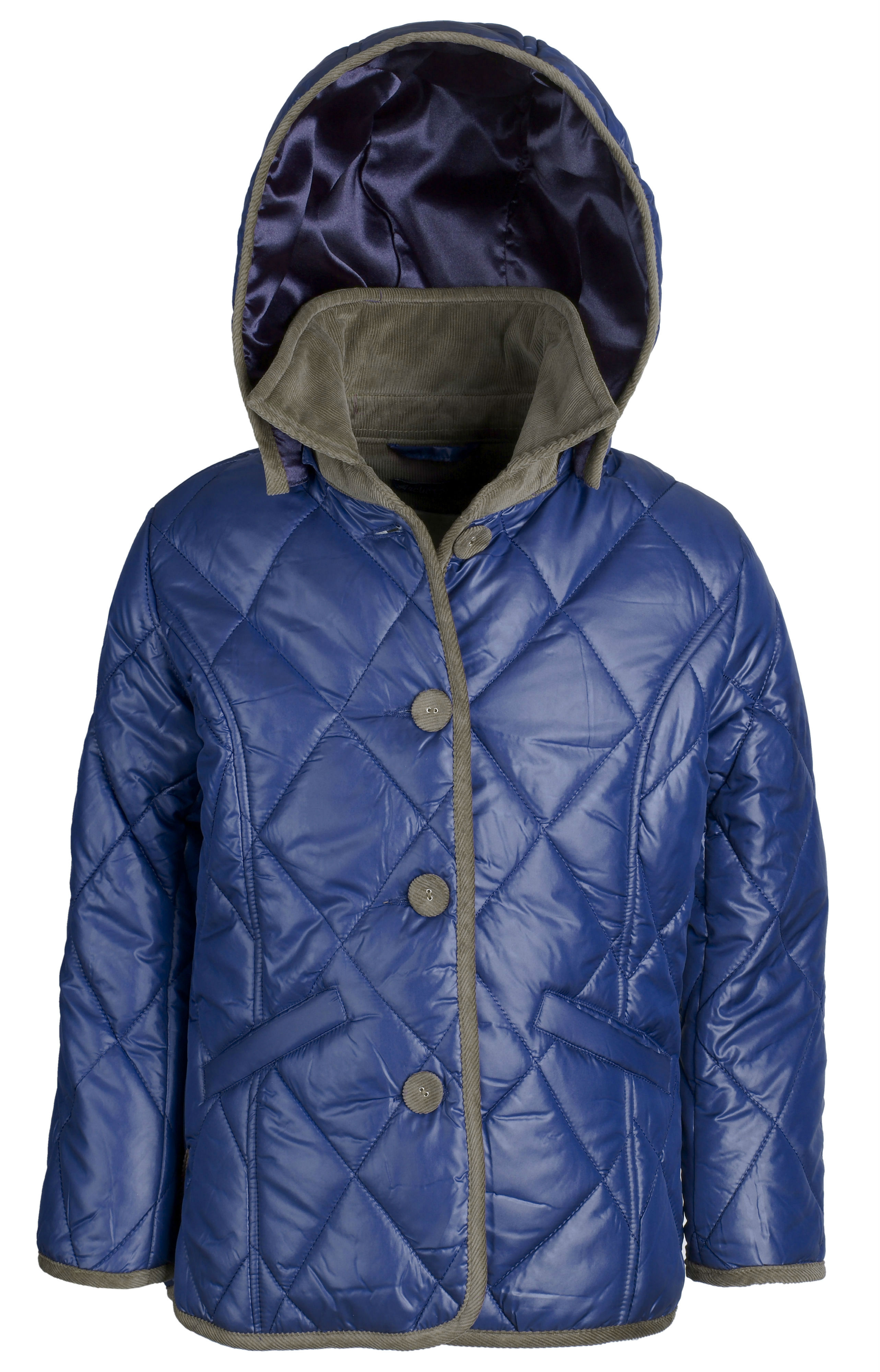 Arctic Circle Girls Padded Quilted Fall Winter Rain Trench Coat Jacket with Hood - image 1 of 4